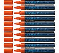 Schneider Maxx 270 Lot de 10 Marqueurs peintures et décoration Pointe ogive Encre orange