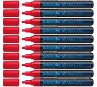 Schneider Maxx 270 Lot de 10 Marqueurs peintures et décoration Pointe ogive Encre rouge