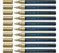 Schneider Maxx 271 Lot de 10 Marqueurs peintures et décoration Pointe ogive Encre or