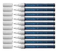 Schneider Maxx 278 Lot de 10 Marqueurs peintures et décoration Pointe aiguille Encre blanc