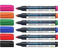 Schneider Maxx 290 Marqueur pour tableaux blancs et chevalets, couleurs assorties 2,0 - 3,0 mm, 6 pcs.