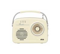 Schneider Mono 1965 Radio portative FM AUX, USB rechargeable beige