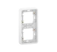 Schneider MUR39151 Cadre Mureva Styl 2 postes Vertical pour montage encastré - Blanc - IP55 IK08