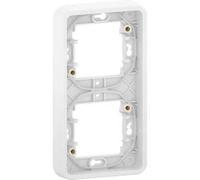 Schneider MUR39151 Cadre Mureva Styl 2 postes Vertical pour montage encastré - Blanc - IP55 IK08