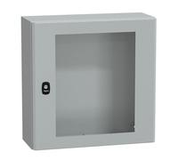 Schneider NSYS3D5520T Spacial S3D Tspt Porte sans plaque de montage H500 x L500 x P 200 IP66 IK08 RAL7035 Gris