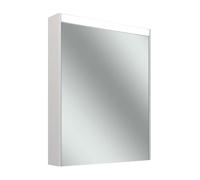 Schneider OBJECT Line Comfort armoire de toilette LED, 1 porte 60cm, charnières réversibles, 595x123x743mm, éclairage en haut, 204.060.01.02, Exécution: norme CH/corps blanc/4000K