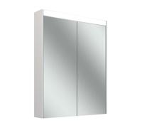 Schneider OBJECT Line Comfort armoire de toilette LED, 2 portes 30/30cm, 595x123x743mm, éclairage en haut, 204.061.02.0201, Exécution: norme UE/corps blanc/3000K