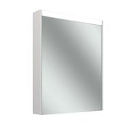 Schneider OBJECT Line Superior LED Armoire de toilette, 1 porte 50cm, charnières réversibles, 495x123x743mm, éclairage supérieur variable, 1 prise de courant, 205.051.01.02, Exécution: norme CH/corps
