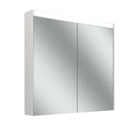 Schneider OBJECT Line Superior LED Armoire de toilette, 2 portes 40/40cm, 795x123x743mm, éclairage supérieur variable, 2 prises de courant, 205.080.01.0201, Exécution: norme CH/corps blanc/3000K