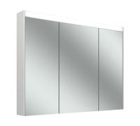 Schneider OBJECT Line Superior LED Armoire de toilette, 3 portes 30/40/30cm, 995x123x743mm, éclairage supérieur variable, 3 prises de courant, 205.101.02.0201, Exécution: norme UE/corps blanc/3000K