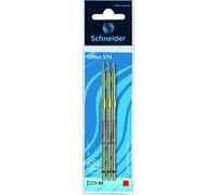 Schneider Office 575 Stylos À Bille M Acier Inoxydable - Encre Permanente Rouge - Lot De 3 Pinces