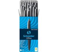 Schneider OFFICE Stylo bille Noir/M Lot de 50 | Encre indélébile, épaisseur de trait M, encre noire