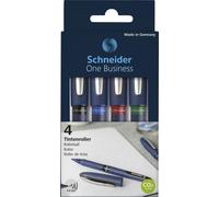 Schneider One Business Roller à encre 0,6 mm, Couleur d'écriture : couleurs assorties, 4 pcs.