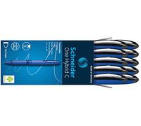 Schneider One Hybrid C (Stylos rollers à encre liquide, non rétractable, épaisseur de trait: 3 mm, Noir) Lot de 10