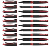 Schneider One Sign Lot de 10 stylos roller indélébiles Rouge Épaisseur 1,0 mm