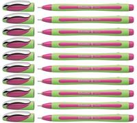 Schneider P190009 Stylo Vert, Rose | Trait 0,8 mm, encre indélébile, prise en main ergonomique