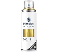 Schneider Paint-It 030 Supreme DIY Peinture acrylique (peinture aérosol très couvrante, résistante aux UV, 200 ml, spray acrylique pour presque tous les matériaux et surfaces) gold metallic