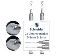 Schneider Paint-It 060/061 Lot de 2 marqueurs métalliques chromés