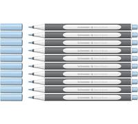 Schneider Paint-It 070 Stylo pinceau, lot de 10, Bleu pastel | Plastique biosourcé, écolabel Ange Bleu, droitiers et gauchers, lettering et calligraphie