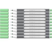 Schneider Paint-It 070 Stylo pinceau, lot de 10, Menthe pastel | Plastique biosourcé, écolabel Ange Bleu, droitiers et gauchers, lettering et calligraphie