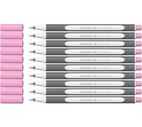 Schneider Paint-It 070 Stylo pinceau, lot de 10, Rose pastel | Plastique biosourcé, écolabel Ange Bleu, droitiers et gauchers, lettering et calligraphie