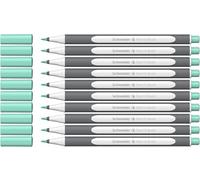 Schneider Paint-It 070 Stylo pinceau, lot de 10, Turquoise pastel | Plastique biosourcé, écolabel Ange Bleu, droitiers et gauchers, lettering et calligraphie