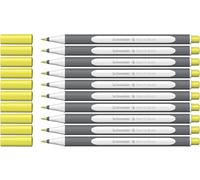 Schneider Paint-It 070 Stylo pinceau, lot de 10, Vert pastel | Plastique biosourcé, écolabel Ange Bleu, droitiers et gauchers, lettering et calligraphie