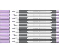 Schneider Paint-It 070 Stylo pinceau, lot de 10, Violet pastel | Plastique biosourcé, écolabel Ange Bleu, droitiers et gauchers, lettering et calligraphie
