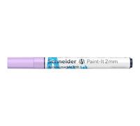 Schneider Paint-It 120128 Stylo acrylique (avec pointe ogive de 2 mm, peintures acryliques à fort pouvoir couvrant, pour bois, toile, pierre, etc.) 1 pièce, violet pastel