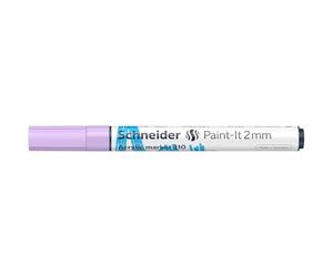 Schneider Paint-It 120128 Stylo acrylique (avec pointe ogive de 2 mm, peintures acryliques à fort pouvoir couvrant, pour bois, toile, pierre, etc.) 1 pièce, violet pastel