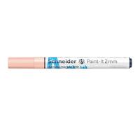 Schneider Paint-It 120136 Stylo acrylique (avec pointe ogive de 2 mm, peintures acryliques à fort pouvoir couvrant, pour bois, toile, pierre, etc.) Abricot