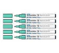 Schneider Paint-It Marqueur, lot de 5 | Épaisseur de trait 2 mm, nouvelle technologie de pigment, effet pailleté