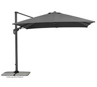 Schneider Parasol Rhodos Twist, Anthracite, 300 x 300 cm Carré, Structure Alu, Acier, Toile Polyester