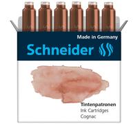 Schneider Pastel Ink Cartridge Standard Cartridges for Fountain Pens Cognac Pack