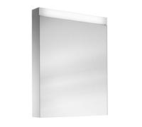Schneider PATA LED Armoire de toilette, 1 porte 50cm, butée réversible, 495x120x756mm, éclairage supérieur variable, 161.050.01.0201, Exécution: norme CH/corps blanc/3000K