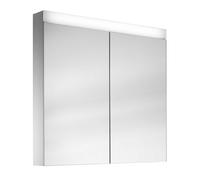 Schneider PATA LED Armoire de toilette, 2 portes 30/30cm, 595x120x756mm, éclairage supérieur variable, 161.061.01.02, Exécution: norme CH/corps blanc/4000K