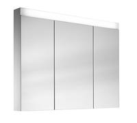 Schneider PATA LED Armoire de toilette, 3 portes 30/40/30cm, 995x120x756mm, éclairage supérieur variable, 161.101.01.0201, Exécution: norme CH/corps blanc/3000K