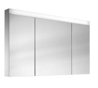 Schneider PATA LED Armoire de toilette, 3 portes 35/60/35cm, 1295x120x756mm, éclairage supérieur variable, 161.131.02.02, Exécution: norme UE/corps blanc/4000K