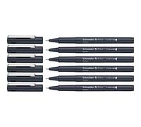 Schneider Pictus Fineliner, lot de 6 | Trait 0,2 mm, encre indélébile, plastique recyclé, pour l'école et le bureau