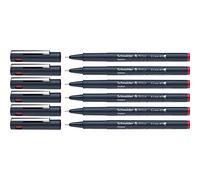 Schneider Pictus Fineliner, lot de 6 | Trait 0,2 mm, encre indélébile, plastique recyclé, pour l'école et le bureau