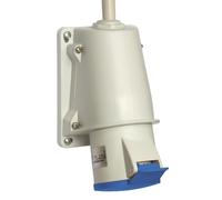 Schneider Pkf32 W423 Industriel Douilles et Prises 3 x 32 A, monophase, 2P + T, IP44, Vis Murale Prix, Blanc, Lot de 6 pièces