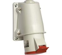 Schneider Pkf32 W434 Industriel Sockets et des fiches 4 x 32 A, Triple, 3P + T, IP44, à vis, Prise Murale, Blanc, Lot de 6 pièces