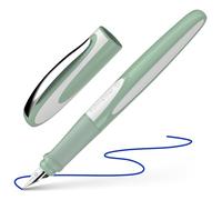 Schneider Ray 168413 Stylo plume pour gaucher avec cartouche d'encre standard bleu roi pistacchio