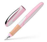 Schneider Ray Stylo plume, gaucher, Rose cerisier | Cartouche d'encre standard bleu roi incluse