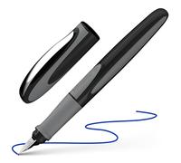 Schneider Ray - Stylo-plume pour droitiers - Cartouche d'encre standard bleu roi incluse - onyx