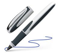 Schneider Ray Stylo Roller (Rechargeable avec Cartouches d'encre Standard, convient aux Droitiers et gauchers) 1 Pièce, Blanc/gris