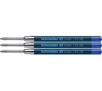 Schneider Recharge stylo bille Slider 755, indélébile, XB, bleu, carte blister de 3