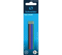 Schneider Recharges Take 4 (recharges pour stylo à bille Take 4 quatre couleurs) coleurs assorties, 5 pièces, 77290