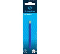 Schneider Recharges Take 4 Refill (recharges pour stylo à bille Take 4 quatre couleurs) bleu, 2 pièces