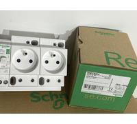 Schneider Electric – Combiné disjoncteur + 2 prises – Resi9 XE – 16A – Courbe C – Blanc